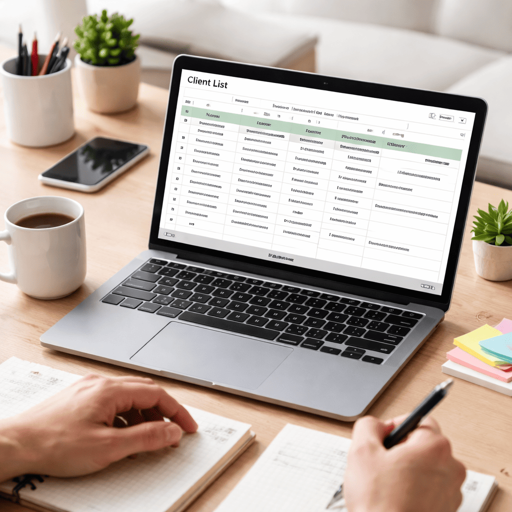 Cómo organizar clientes en una hoja de cálculo
