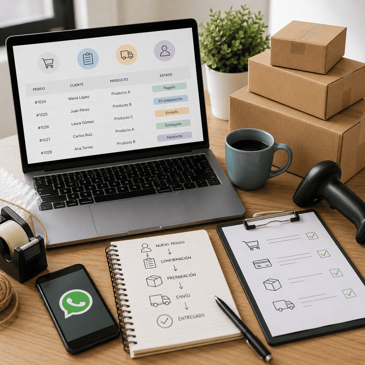 Cómo organizar los pedidos de clientes